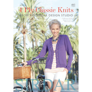 S483 4 Ply Classic Knits, 12 glamorous hand knit designs for women in Sirdar Cotton 4ply
