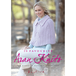 S492 10 Favourite Aran Knits, 10 designs in Hayfield Bonus Aran for women