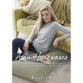 S504 Aran Homewares, 12 designs for the home in Hayfield Bonus Aran and Aran Tweed