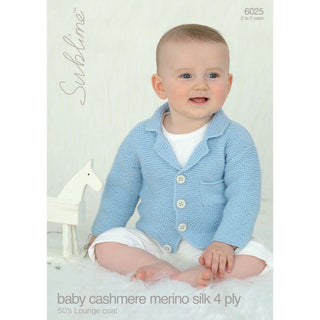SU6025 Baby Vintage Cardigan Baby Cashmere Merino Silk DK