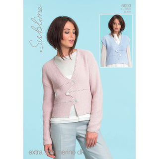 SU6093 Ladies Cardigan and Waistcoat Extra Fine Merino DK
