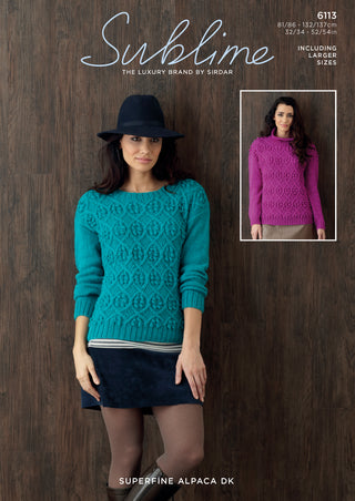 SU6113 Ladies Jumper Superfine Alpaca DK