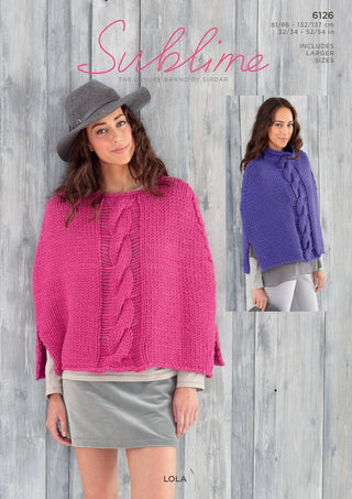 SU6126 Women's Poncho in Sublime Lola