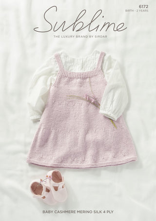 SU6172 Baby Girl's Pinafore Dress in Sublime Baby Cashmere Merino Silk 4 Ply