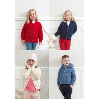 St4174 Children's Jackets, Hat and Mittens Special Aran