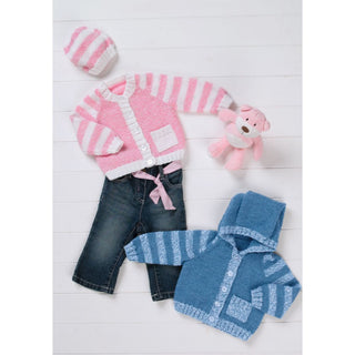 St8500 Baby Cardigans and Hat Baby DK