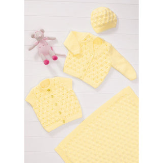 St8531 Baby Cardigan, Blanket and Hat Wondersoft DK