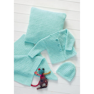 St8570 Baby Cardigan, Blanket, Cushion and Hat Wondersoft DK