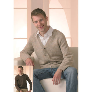 St8599 Man's Cardigan and Jumper Life DK