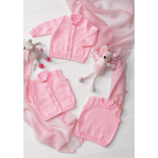 St8607 Baby Cardigans and Waistcoat Wondersoft Stardust