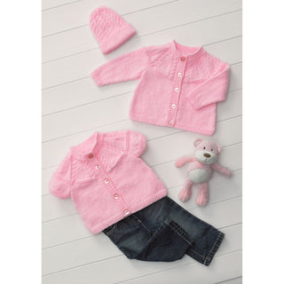 St8612 Baby Cardigans and Hat Wondersoft DK