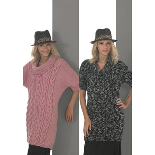 St8688 Ladies Cable Tunic Life Chunky