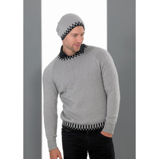 St8690 Man's Jumper and Hat Life 4ply