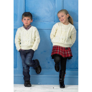 St8714 Children's Cable Jumpers Life Aran