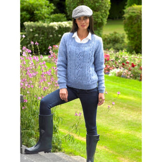 St8719 Ladies Cable Jumper Alpaca DK