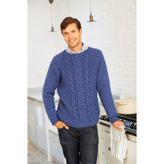 St8930 Man's Cable Jumper Life Aran