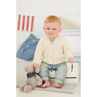 St8976 Children's Cable Cardigans and Hat Wondersoft 4ply