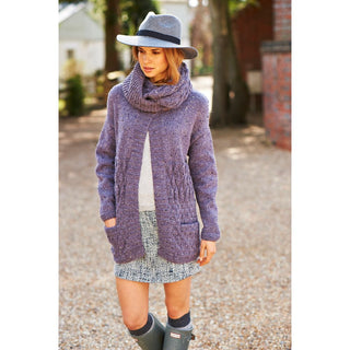 St9014 Ladies Cardigans and Snood Alpaca Tweed