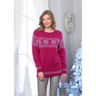 St9028 Adults Jacket and Jumper Christmas Pattern Life DK