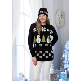 St9029 Adults Jumper and Hat Christmas Pattern Life DK