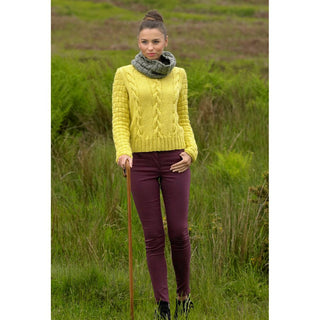 St9045 Ladies Cable Jumper and Cowl Life Chunky