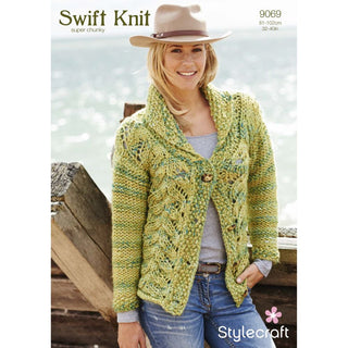 St9069 Ladies Cardigan Swift Knit