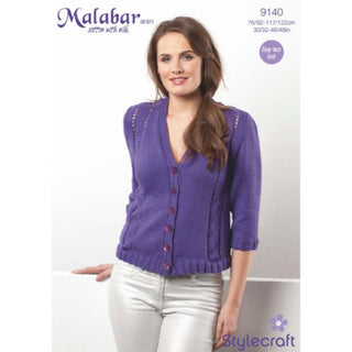 St9140 Ladies Cardigan Malabar Aran