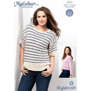 St9141 Ladies Jumper and Tee Malabar Aran