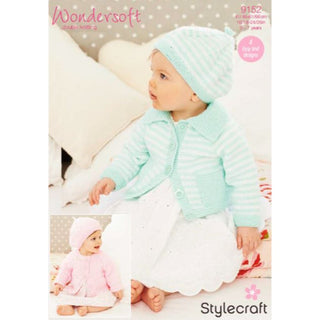St9152 Babies and Children Cardigans and Beret Wondersoft DK