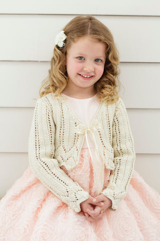 St9167 Girls Cardigan Malabar Aran