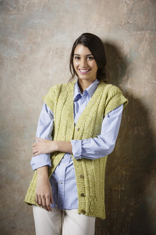 St9291 Ladies Jumper, Waistcoat and Cardigan Batik DK