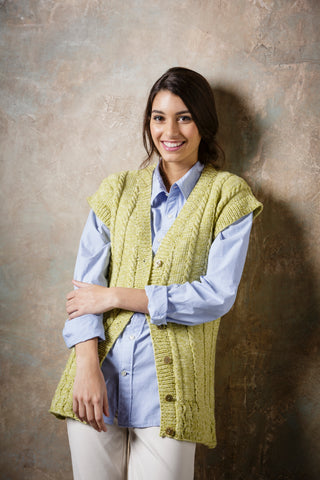 St9291 Ladies Jumper, Waistcoat and Cardigan Batik DK