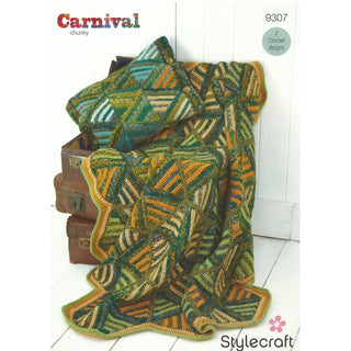 St9307 Blanket and Cushion Carnival Chunky Special Aran