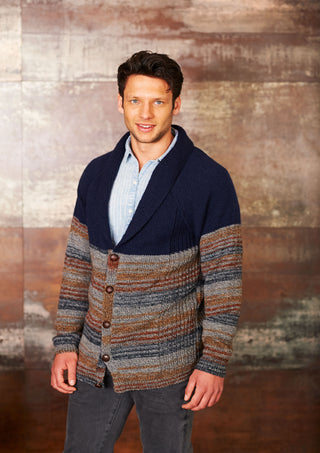 St9312 Cardigan for Men in Stylecraft Vintage Look DK