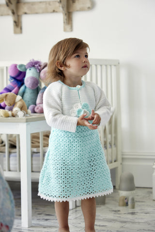 St9323 Crochet Dress for Babies and Toddlers in Wondersoft 4ply