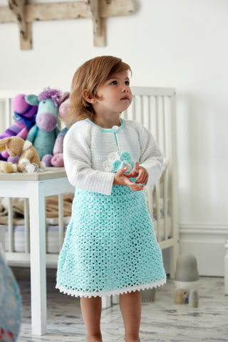 St9323 Crochet Dress for Babies and Toddlers in Wondersoft 4ply