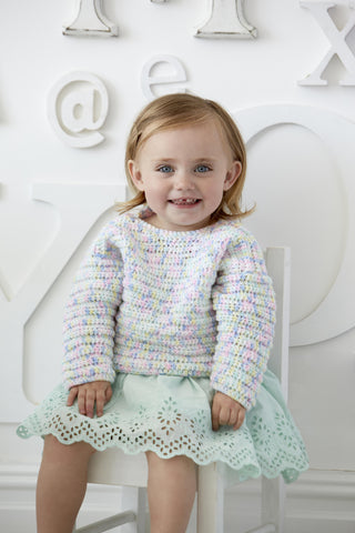 St9325 Crochet Hoodie and Jumper for Babies and Toddlers in Wondersoft DK