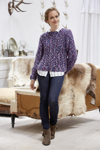 St9332 Cardigan and Jumper for Women in Swift Knit Tweed
