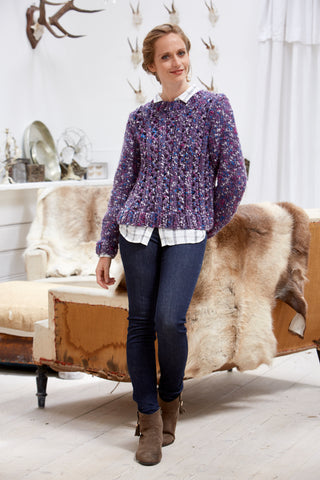 St9332 Cardigan and Jumper for Women in Swift Knit Tweed