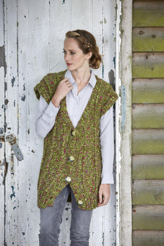 St9333 Cardigan and Waistcoat for Women in Swift Knit