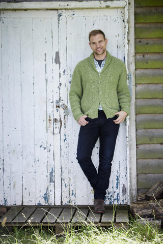 St9339 Cardigan and Jumper for Men in Alpaca Tweed DK