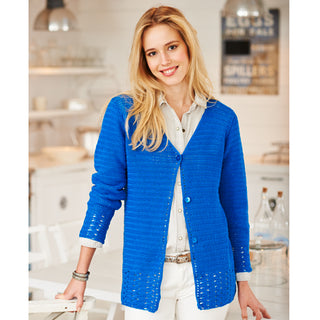 St9372 Ladies Cardigan and Vest in Classique Cotton 4ply