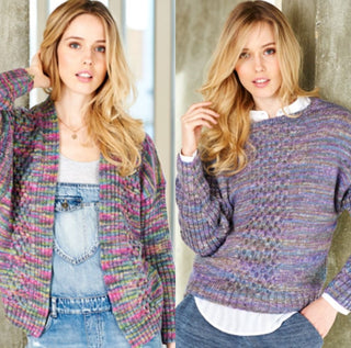 St9404 Ladies Sweater & Cardigan in Stylecraft Batik Elements DK