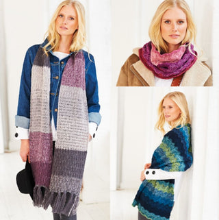 St9486 Scarves in Stylecraft Batik Swirl DK