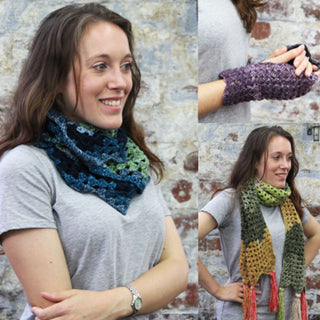 St9489 Crochet Scarf, Cowl & Mitts in Stylecraft Batik Swirl DK