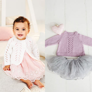 St9499 Girl's A-Line Sweater & Cardigan for Ages 0 - 5 Years in Stylecraft Bambino DK