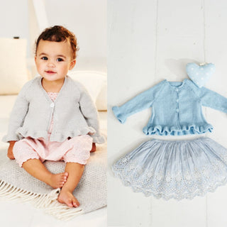 St9501 Girl's Cardigans For Ages 0 to 3 Years in Stylecraft Bambino DK