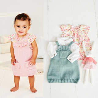 St9504 Baby / Girl's Pinafores in Stylecraft Bambino DK