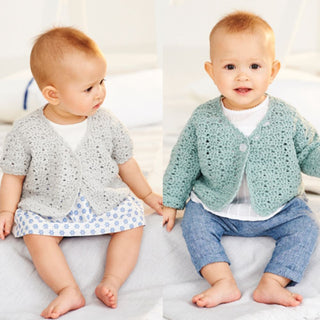 St9532 Baby's Long & Short Sleeve Crochet Cardigan in Stylecraft Bambino DK