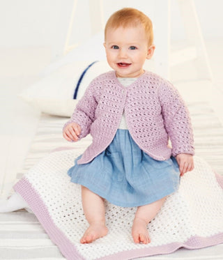 St9533 Baby's Crochet Cardigan & Blanket in Stylecraft Bambino DK